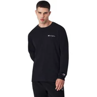 Koszulki męskie - Koszulka męska Champion Crewneck Long Sleeve czarna 220265 KK001 2XL - miniaturka - grafika 1