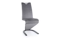 Krzesła - Krzesło tapicerowane H-090 VELVET szare - miniaturka - grafika 1