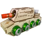 Pozostałe akcesoria barmańskie - Prezent Na Dzień Chłopaka Urodziny Imieniny Rocznice Dla Chłopaka Męża Kuzyna Szwagra Brata Przyjaciela Kolegi Z Pracy - Drewniany Czołg Na Piwo - miniaturka - grafika 1