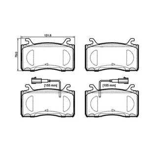 Klocki hamulcowe - komplet BREMBO P 23 185 - Klocki hamulcowe - miniaturka - grafika 1