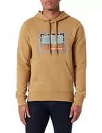 Bluzy męskie - G-STAR RAW Oryginalna męska bluza z kapturem, Brązowy (Fennel Seed D21163-a613-c961), M - miniaturka - grafika 1