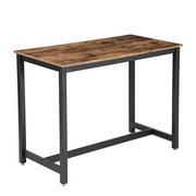Stoły - Stół do kuchni, jadalni, 120x60x90 cm, ciemny brąz, czarny, mat - miniaturka - grafika 1