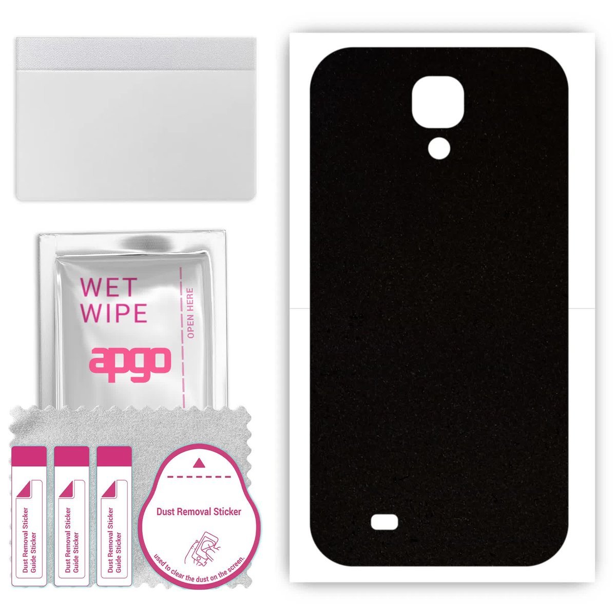 Folia naklejka skórka strukturalna na TYŁ Zamsz do Samsung Galaxy S4 mini i9190 - Zamsz Czarny - apgo SKINS