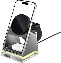 Tech-Protect Ładowarka indukcyjna Qi15W A43 3w1, do MagSafe, Qi, czarno-szara - Ładowarki do telefonów - miniaturka - grafika 1