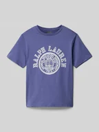 Koszulki dla chłopców - T-shirt z nadrukiem z logo - miniaturka - grafika 1