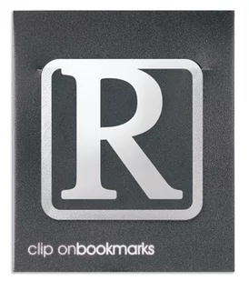 Metalowa zakładka Litera R Clip-on - Zakładki do książek - miniaturka - grafika 1