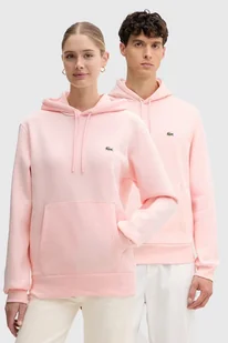 Lacoste bluza kolor różowy z kapturem gładka SH9623 - Bluzy męskie - miniaturka - grafika 1