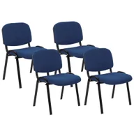 Fotele i krzesła biurowe - Zestaw 4 krzeseł konferencyjnych niebieski CENTRALIA - miniaturka - grafika 1