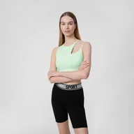 Koszulki sportowe damskie - Damski crop-top asymetryczny 4F 4FSS22TTSHF408 - miniaturka - grafika 1