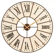 Zegary - MIA home passion Zegar Ścienny Drewniany Duży Zegar Ścienny Drewniany Duży - miniaturka - grafika 1