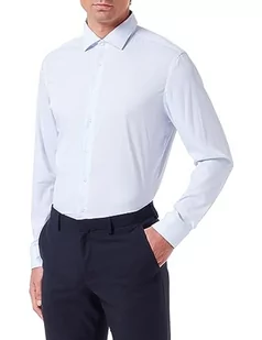 Seidensticker Męska koszula slim fit z długim rękawem, jasnoniebieski, 39 - Koszule męskie - miniaturka - grafika 1