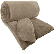 Narzuty - Narzuta futrzana beżowa 220x240 cm Nina elegancka i ciepła futerko - miniaturka - grafika 1