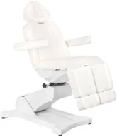 Fotele kosmetyczne - Fotel kosmetyczny elektr. azzurro 869as pedi obrotowy 5 siln. biały - miniaturka - grafika 1