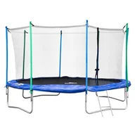 Trampoliny - DUŻA TRAMPOLINA OGRODOWA Z SIATKĄ 14FT - 427cm - miniaturka - grafika 1