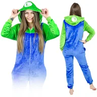 Stroje karnawałowe - Luigi Mario Kigurumi Onesie Piżama Przebranie Kostium L - miniaturka - grafika 1