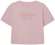 Koszulki dla dziewczynek - Pepe Jeans Koszulka dziewczęca PONS, miękki różowy, 14 lat, delikatny róż, 14 lat - miniaturka - grafika 1
