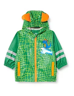 Kurtki i płaszcze dla chłopców - Playshoes Unisex dziecięca kurtka przeciwdeszczowa Dino płaszcz przeciwdeszczowy, zielony, normalny - grafika 1