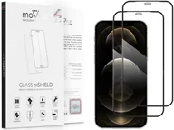 Szkła hartowane na telefon - 2 szt. | moVear 2.5D MAX - Szkło hartowane do Apple iPhone 12 Pro Max (6.7") na Cały Ekran | Do Etui, fullGlue, 9H - miniaturka - grafika 1