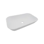 Umywalki - Umywalka nablatowa Girare biała - miniaturka - grafika 1