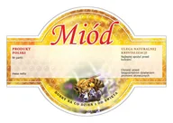 Akcesoria do hodowli zwierząt - Etykiety na Miód Wielokwiatowy (100szt) -wzór E251 - miniaturka - grafika 1