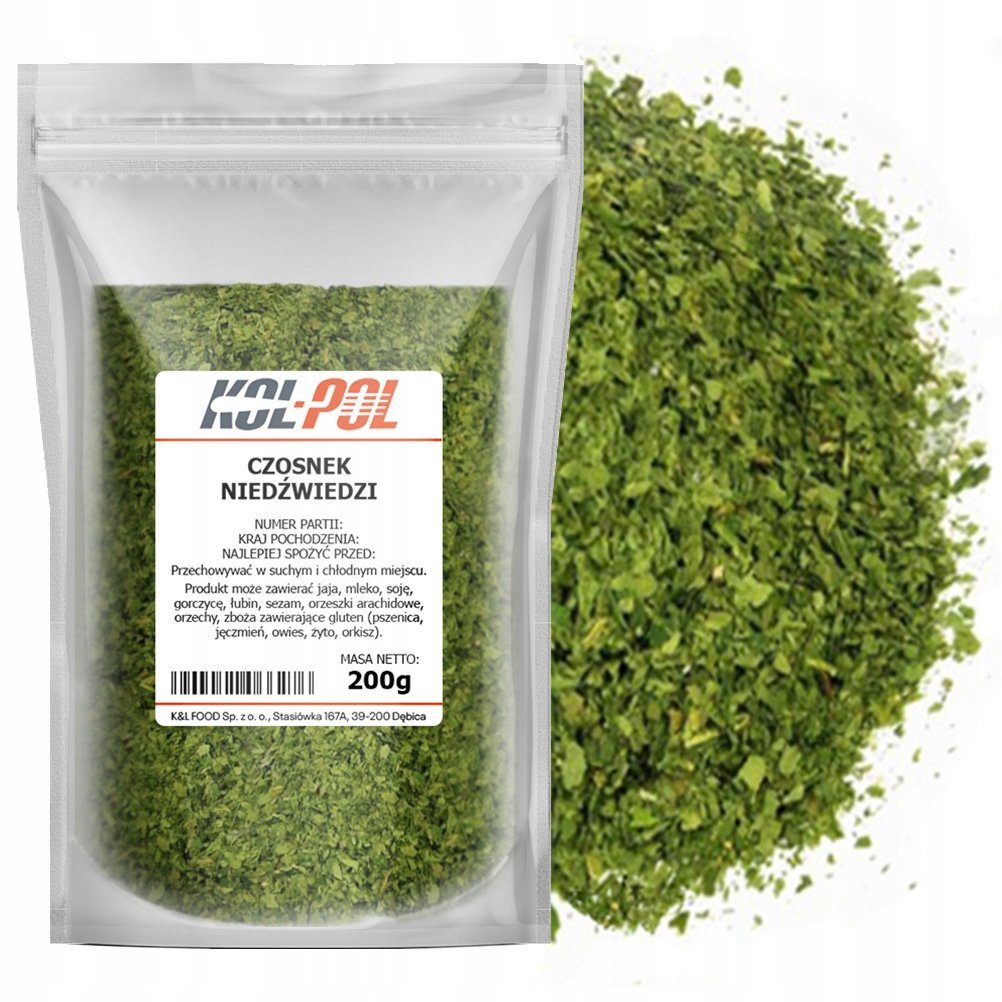 CZOSNEK NIEDŹWIEDZI 200g Suszony naturalny aromatyczna przyprawa Kol-Pol