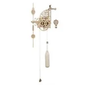 Zabawki konstrukcyjne - Ugearsmodels Aero Clock - zegar ścienny z wahadłem - model mechaniczny do składania - fornir - 320 elementów - Ugearsmodels 70154 UGE-19795 - miniaturka - grafika 1