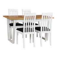 Stoły z krzesłami - Zestaw stół IKON 2 + 4 krzesła drewniane ROMA 9 - miniaturka - grafika 1