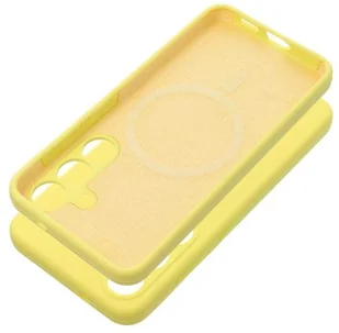 Futerał SILICONE 2mm do SAMSUNG S25 Plus kompatybilny z MagSafe żółty - Etui i futerały do telefonów - miniaturka - grafika 1