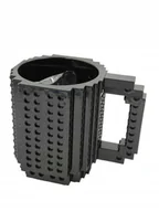 Kubki dla dzieci - Jawi Kubek klockowy Czarny Kubek na klocki Alfabet 500ml - miniaturka - grafika 1