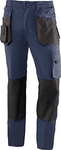 Spodnie Juba Multi-Pocket Long 65% poliester/35% bawełna Granatowe/czarne z niebieskimi detalami - Rozmiar: XXL