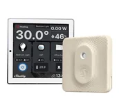 Systemy inteligentnych domów - Shelly Zestaw panel sterowania Wall Display biały + BLU H&T Ivory - miniaturka - grafika 1