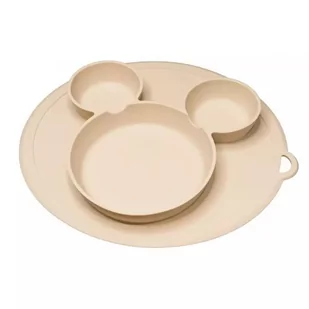 MYROYS, Silikonowy talerzyk z przyssawką Beżowy - Miseczki i talerzyki dla dzieci - miniaturka - grafika 1
