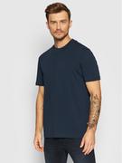 Koszulki męskie - Selected Homme T-Shirt Colman 200 16077385 Granatowy Relaxed Fit - miniaturka - grafika 1