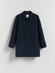 Reserved - Płaszcz z wodoodpornej tkaniny - granatowy - Płaszcze damskie - miniaturka - grafika 1
