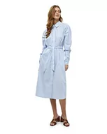 Sukienki - Minus Damska sukienka koszulowa Alima 2, niebieski w paski, 18, Niebieskie paski, 44 - miniaturka - grafika 1