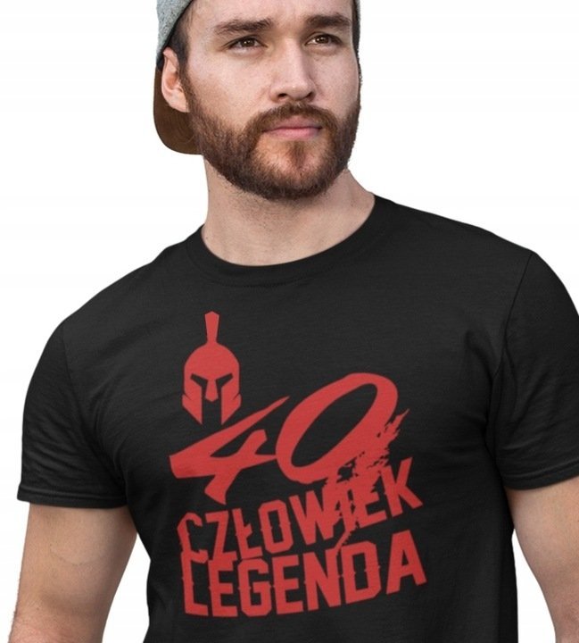 Koszulka Na 40 Urodziny 40 Człowiek Legenda Sparta Super Prezent Dla Niego Męska 5Xl/Aradena