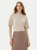 Swetry damskie - Bruuns Bazaar Sweter Anemones BBW4521 Beżowy Regular Fit - miniaturka - grafika 1