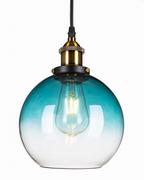 Lampy sufitowe - Lampa wisząca szklana kula amber 20cm - miniaturka - grafika 1