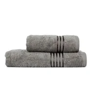 Ręczniki - Ręcznik kąpielowy, bawełniany 70 x 140, ciemno szary - miniaturka - grafika 1