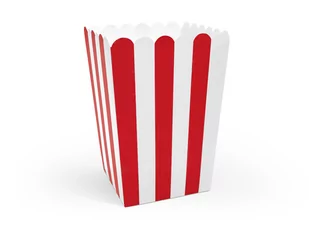 PartyDeco Pudełko na popcorn 7x7x12,5cm 6 szt. POP12-007 - Dekoracje i nakrycia stołu na imprezę - miniaturka - grafika 1