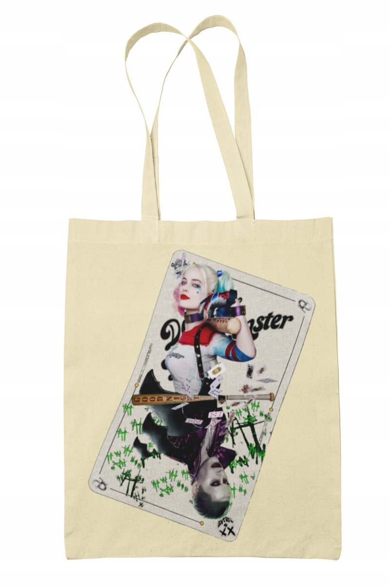 Torba Shopper-materiał-na ramie-Harley Quinn-joker