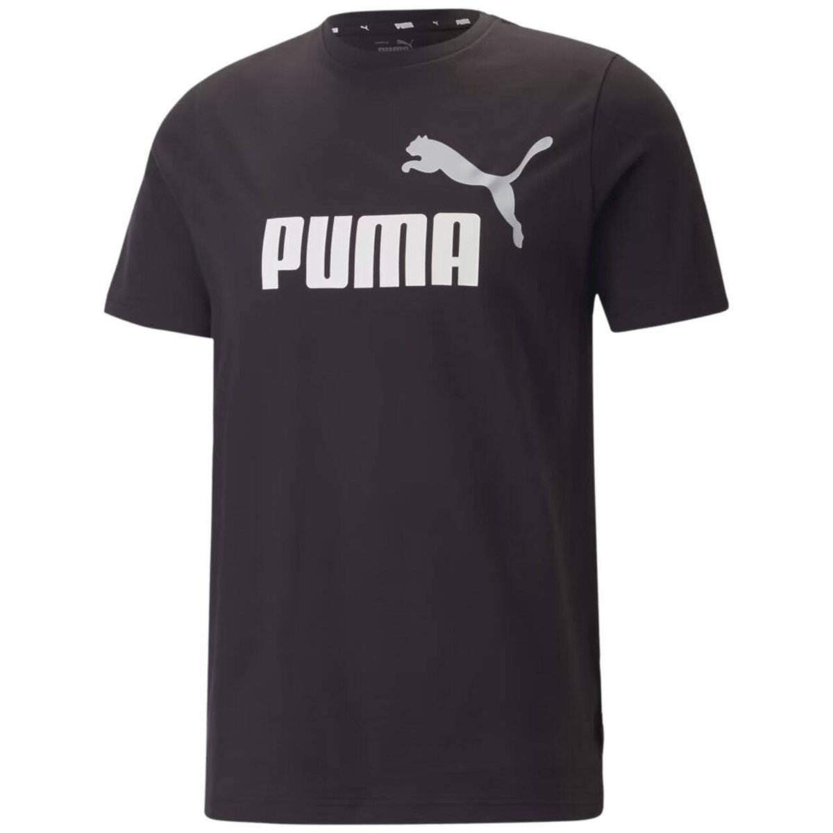 Koszulka męska Puma ESS+ 2 Col Logo Tee czarno-biała 586759 61-M