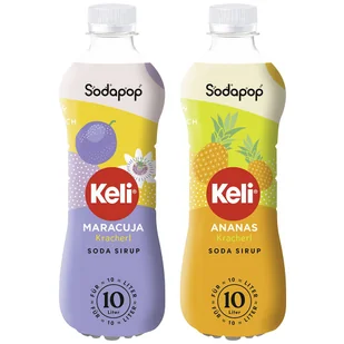 2x SYROP SODAPOP KELI ANANAS + KELI MARAKUJA KONCENTRAT DO SATURATORA 500ml - Syropy i koncentraty owocowe - miniaturka - grafika 1