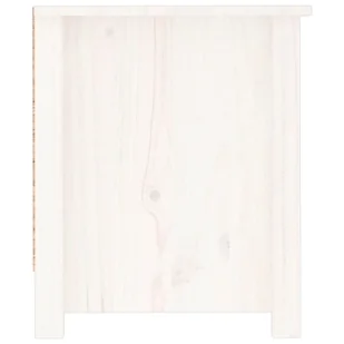 Lumarko Szafka na buty, biała, 110x38x45,5 cm, lite drewno sosnowe - Szafki na buty - miniaturka - grafika 6