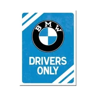 Dekoracje domu - Art Nostalgic 14369 BMW Drivers Only Blue | retro Magnet | Magnes na lodówkę | Vintage | 6 x 8 cm 14369 - miniaturka - grafika 1