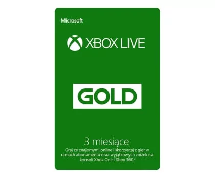 Microsoft Xbox Live Gold 3 miesiące