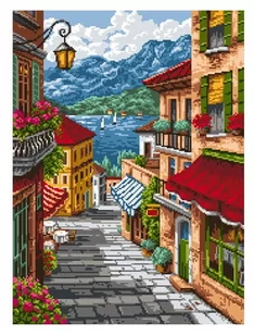 Zestaw do haftu krzyżykowego miasteczko (9006) - Pasmanteria - miniaturka - grafika 1