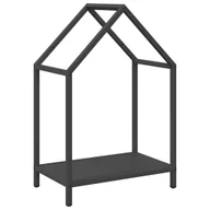 Wózki magazynowe - vidaXL Stojak na drewno opałowe, czarny, 40x25x60 cm - miniaturka - grafika 1