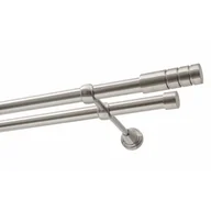 Karnisze - Karnisz DECASTYL Techno podwójny 200 cm Stal nierdzewna - miniaturka - grafika 1