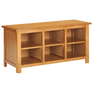 vidaXL Półka na buty, 90x37x45 cm, lite drewno dębowe - Szafki na buty - miniaturka - grafika 1